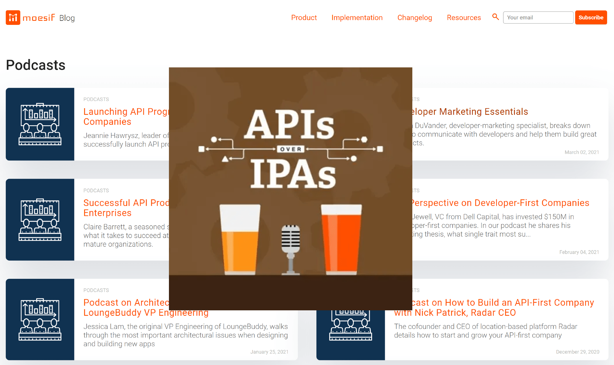 APIs over IPAs